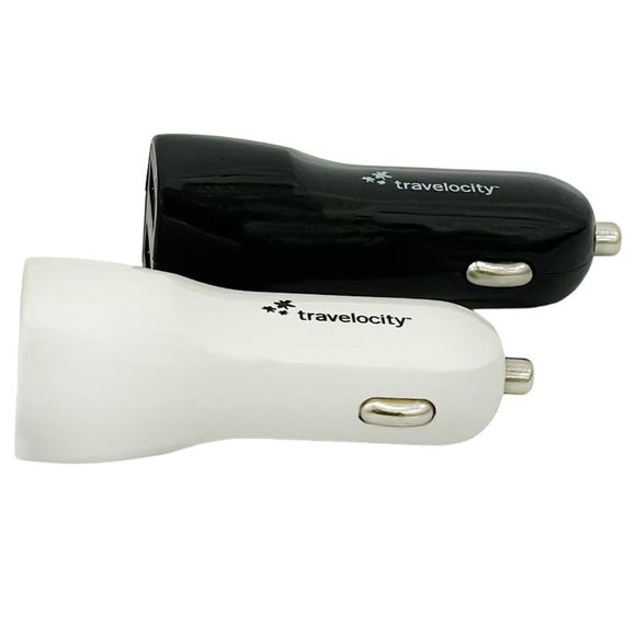 As Seen on TV Travelocity Dual 2.1 AMP USB Car Charger, 2 Pack - Picture 3 of 6